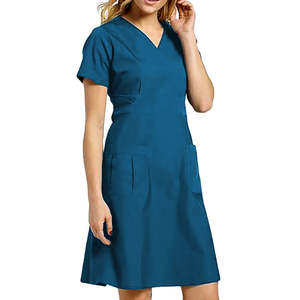 Uniforme d'hôpital, robe jupe de gommage d'allaitement, uniforme de qualité supérieure à demi-manches - Product Image 3