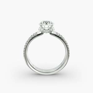 1.5 Carat Round Cut Moissanite Diamond <b>RIng</b> With 925 Silver <b>Split</b> Shank Pave Setting Diamond <b>Ring</b> For Women Fine Jewelry - Product Image 2