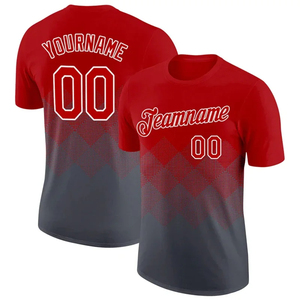 Maillot de football court respirant dégradé bicolore tendance pour homme – Tenue décontractée oversize pour équipe – Personnalisable 100 % polyester - Product Image 1