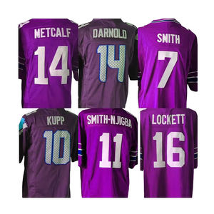 Uniformes Deportivos de Fútbol Americano al por Mayor para Hombre, Tallas Grandes # 16 Lockett # 14 Metcalf # 7 Smith # 54 Insignia Wagner - Product Image 3