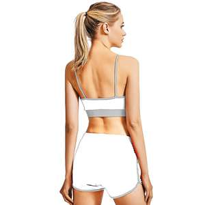 Logo personnalisé Écologique Respirant Cordon Femmes Yoga Soutien-Gorge 2 Pièces Gym Ensemble pour la Course Sports Fitness - Product Image 2