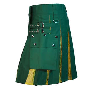 Kilt híbrido para mujer activo escocés de alta calidad Premium Plain All Tartan Colors Kilt híbrido duradero para mujer - Product Image 4