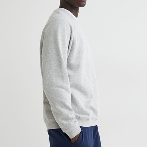 Sudadera de Manga Larga para Hombre, de Marca, con Logotipo Personalizado, Cuello Redondo, Tejido de Punto, Liso, Teñido, de Poliéster, Algodón y Felpa, para Otoño - Product Image 4