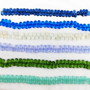 10x7mm forme de poire à facettes coupe kyanite Quartz perles de pierres précieuses brin lâche guérison pierre perle - Product Image 6