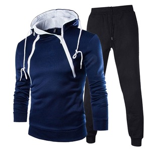 Conjuntos de chándal deportivo de talla grande para hombre al por mayor de fábrica chándales de alta calidad en blanco para hombre logotipo personalizado/ - Product Image 4