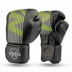 Guantes de boxeo RXN para hombre, guantes de entrenamiento de color rojo, cuero - Product Image 1