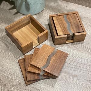 Sous-verres ronds faits à la main en marbre et en bois, tapis et coussinets pour la vaisselle, articles de cuisine pour la maison, sous-verres pour servir le thé et le café - Product Image 6