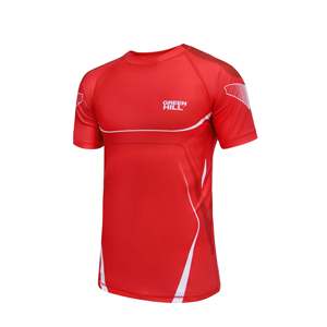 Green Hill 2023 Rash Guard Sublimé Rouge Compression Longue Protection UV Nylon MMA Sportswear Anti-UV - Product Image 4