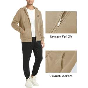 Vêtements de sport décontractés d'hiver pour hommes, personnalisables OEM/ODM, en molleton doux 100 % coton, anti-plis, séchage rapide, respirant - Product Image 3