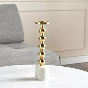 Candelabro de Lujo Personalizado para Bodas y Navidad, Base de Acero Inoxidable, Chapado en Oro, Decoración Romántica Hecha a Mano - Product Image 2
