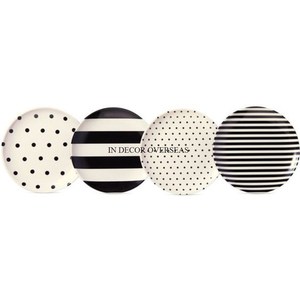 Noir et blanc couleur Unique fantaisie concepteur forme ronde accessoires de table sous-verres maison hôtel Restaurant accessoires de service - Product Image 1