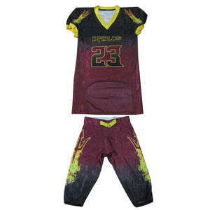 Venta al por mayor de camisetas de fútbol americano nuevo diseño totalmente sublimación impresa equipo uniforme tallas de adultos jóvenes pantalones cosidos estilo conjuntos - Product Image 5