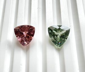 Turmalina de 2,80 quilates, trillón, 2 uds., piedra de corte facetada, calidad superior para joyería fina, fabricación de piedras preciosas naturales - Product Image 3