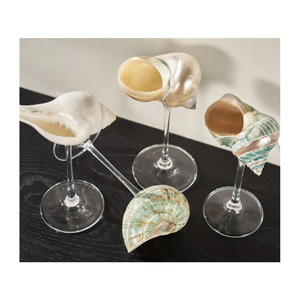 Vasos de concha marina hechos a mano de material de concha marina duradero estilo costero Bar Drinkware para eventos y restaurantes Vietnam - Product Image 3