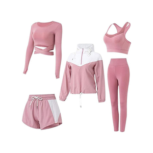 Conjunto de Yoga para Mujer, Color Sólido, Transpirable, Ecológico, 100% Algodón, Cintura Alta, Ropa Deportiva - Product Image 4