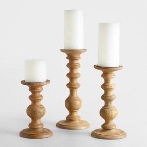 Support et porte-bougie en bois, idéal pour la décoration intérieure de la maison et les bougeoirs festifs - Product Image 4