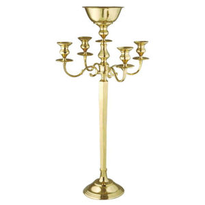 Decoración de Mesa 5 brazos portavelas espejo pulido boda candelabros decoración uso en precio asequible - Product Image 6