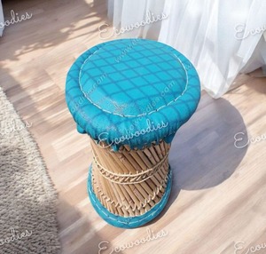 Qualité supérieure Confortable Naturel Bambou Osier Mudda Tabouret Tendance Ottoman Tabouret Intérieur Extérieur Salon - Product Image 4