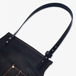 ผ้ากันเปื้อนช่างตัดผมทำจากหนังมีหลายกระเป๋าสีทึบมีสไตล์ลิสต์สำหรับร้านเสริมสวย - Product Image 5