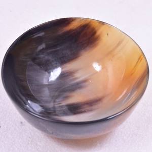 Cuenco de afeitar de cuerno de búfalo de diseño tradicional hecho a mano con mango no apto para microondas para servir postres, ensaladas y alimentos - Product Image 5