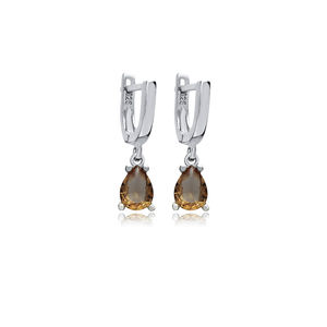 6x8มม. ต่างหูหินซัลทาไนต์ทรงโค้ง925เงินสเตอร์ลิงเครื่องประดับแบบละเอียดขายส่งตุรกี - Product Image 1