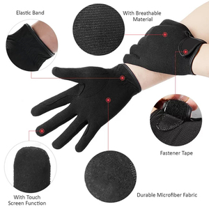 Gants d'équitation sur mesure Gants d'équitation unisexe en tissu microfibre respirant à quatre voies - Product Image 5