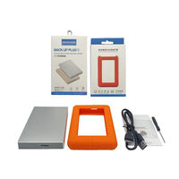Casing Pelindung Hard Drive Aluminium Penutup Silikon Karet Anti Guncangan Casing HDD Eksternal 2.5 Inci USB3.0/Kecepatan Transfer 5Gbps