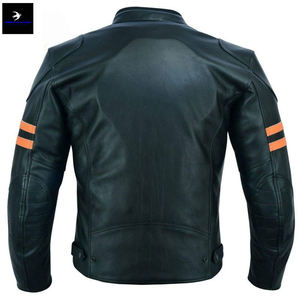 เสื้อแจ็กเก็ตมอเตอร์ไซด์สำหรับผู้ชายดีไซน์ใหม่ล่าสุดออกแบบโลโก้ได้ตามต้องการผลิตจากวัสดุหนังระบายอากาศ - Product Image 3