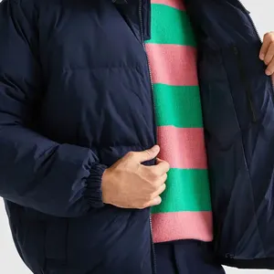 Lightweight Men's <b>Puffer</b> <b>Jacket</b> Breathable Waterproof Windproof Outdoor Sports <b>Jacket</b> With Adjustable High Collar Men's <b>Jackets</b> - Product Image 4