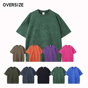 0.58 logo personnalisé OEM fabricant 240GSM surdimensionné 100 coton t-shirts hommes vierge Dtg impression goutte épaule poids lourd t-shirts - Product Image 3