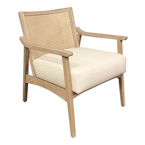 Silla Individual Moderna de Madera y Ratán Tejido a Mano, Muebles Ecológicos para Sala de Estar - Product Image 2