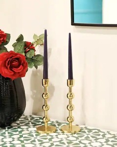 Portavelas decorativo de metal negro para decoración minimalista del hogar centro de mesa de boda o iluminación de eventos - Product Image 2