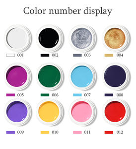 สีเจลทาเล็บ Hema Tpo Free Nail Gel Color OEM ปราศจากการทดลองกับสัตว์ คอลเลคชั่นเจลขัดเงาแบบเต็มสี ล้างออกได้ ติดทนนาน ยูวีเจล 8 มล. - Product Image 4