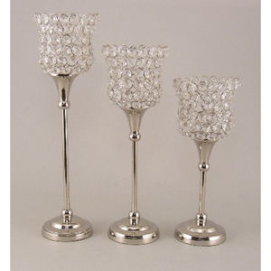 Porte-bougie en cristal métallique carré fait à la main, best-seller, parfait pour les décorations de table et les commandes en gros - Product Image 3