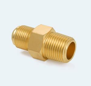 1/2 <b>inch</b> <b>x</b> 1/2 npt half union brass fitting pack of four for hvac refrigeration compressor and fuel line connections - Product Image 5