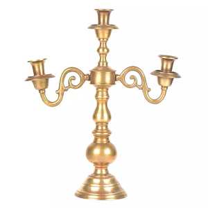 Metle Bougeoir Stand Décor De Fête De Mariage Alter Laiton Métal Église Bougeoir - Product Image 1