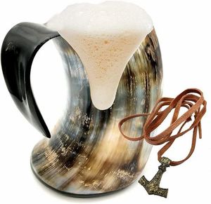 Taza de Cuerno de Búfalo Estilo Rústico Animal, Taza Tradicional Hecha a Mano Duradera con Opciones Personalizables para Entusiastas de los Vikingos - Product Image 4