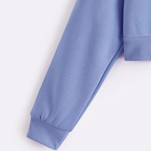 2026 Style Unique à capuche recadrée sweats à capuche pour femmes 100% coton écologique respirant Logo personnalisé bas prix sweats à capuche vente - Product Image 6