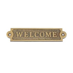 Plaque de porte en laiton faite à la main, personnalisée avec nom gravé, élégante, décorative, avec fixation murale - Product Image 6