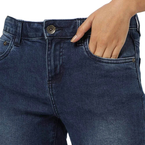 Jeans Casuales Rectos para Mujer, Cintura Media, Estilo Sexy, OEM, con Logotipo Personalizado - Product Image 3