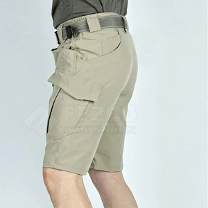 Pantalones Cortos Cargo Casuales para Hombre Hechos en Pakistán, Hechos a Medida, de Color Sólido, de Algodón de Alta Calidad, de Secado Rápido, Transpirables, con Cintura Elástica - Product Image 3