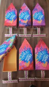 Handcrafted Holi Special Pichkari Shaped Wooden <b>Gift</b> <b>Box</b> Set Festive Colorful Print Traditional Indian Wall Sign Wood Crafts - Product Image 2