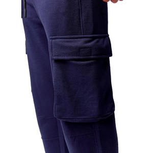 Pantalones de chándal de hombre lavados gruesos de 380 gramos en blanco impresos personalizados pantalones de chándal de algodón lavados con cordón de pierna recta - Product Image 4