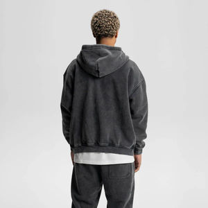 Sweat à capuche oversize unisexe personnalisé 2025, style streetwear, qualité tendance, manches longues, hiver, 100% coton, brodé - Product Image 2