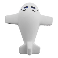 Mini avion souriant anti-stress en mousse PU avec logo personnalisé pour les promotions des compagnies aériennes et les agences de voyage