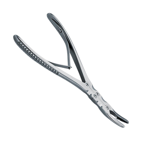 Curvo Beyer Bone Rongeur Doble acción Dall Finish Pinzas manuales alemanas de acero inoxidable Alta potencia de corte - Product Image 3