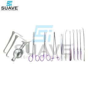 SUAVE SURGICAL INSTRUMENTS Juego de instrumentos vaginales básicos de acero inoxidable quirúrgico, dilatación y curetaje de la mejor calidad - Product Image 3