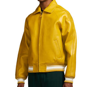 Chaqueta universitaria de alta calidad para hombre para Otoño Invierno logotipo personalizado diseño de lona ajustado accesorio de moda al por mayor - Product Image 6