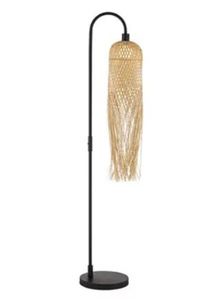Handmade Customized Design LED Farmhouse Style Table Lamp with Rattan Net Shade Natural Finish Creative <b>Decorative</b> <b>Lighting</b> - Product Image 3