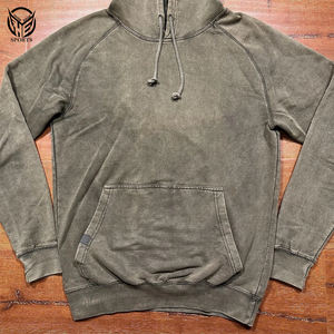 High Quality Custom Logo Regular Fit Unisex Street Long Sleeve <b>Hoodie</b> Autumn Winter Embroidered Acid Wash 100% Cotton <b>Fleece</b> - Product Image 3